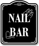 Nail Bar BLACK Aluminum Composite Sign