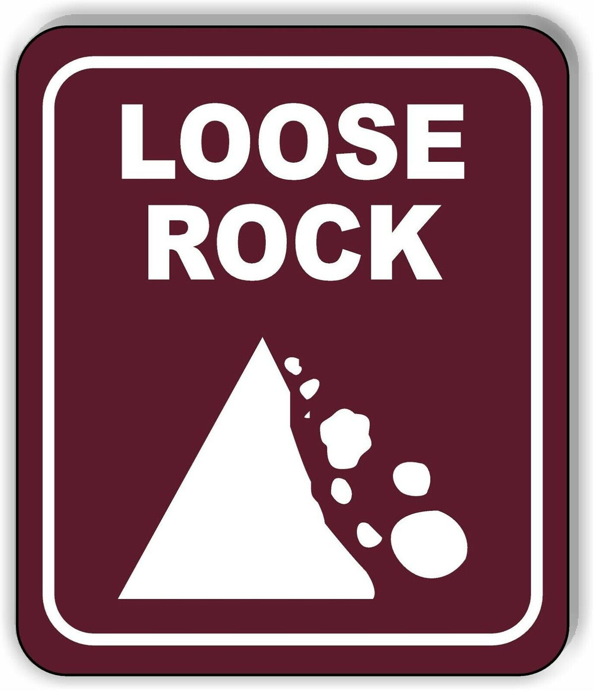 LOOSE ROCK GRAPHIC TRAIL CAMPING Metal Aluminum composite sign