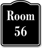 Room 56 Number Building BLACK Aluminum Composite Sign