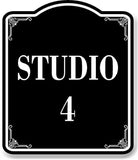 Studio 4 BLACK Aluminum Composite Sign