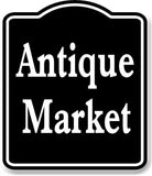Antique Market BLACK Aluminum Composite Sign