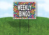 WEEKLY BINGO WITH BINGO BALL BACKGROUND Yard Sign Road with Stand LAWN SIGN