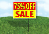 75% off SALE RED YELLOW Plastic Yard Sign ROAD SIGN with Stand