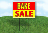 BAKE SALE RED YELLOW Plastic Yard Sign ROAD SIGN with Stand