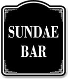 Sundae Bar BLACK Aluminum Composite Sign