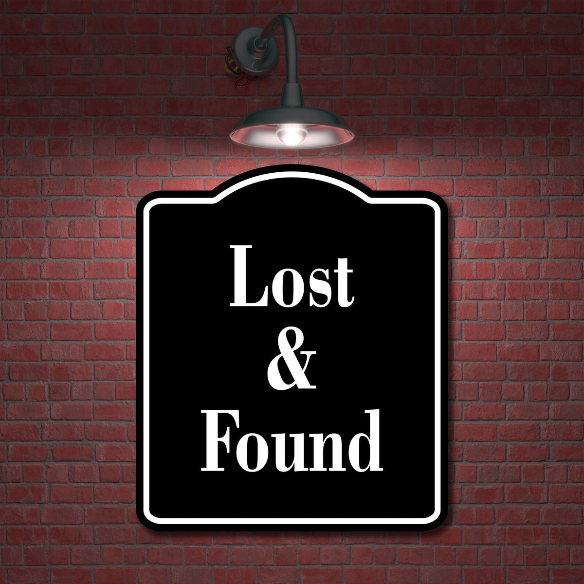 Lost and Found BLACK Aluminum Composite Sign