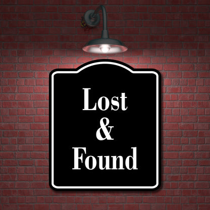 Lost and Found BLACK Aluminum Composite Sign
