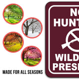NO HUNTING WILDLIFE PRESERVE GRAPHIC TRAIL CAMPING Metal Aluminum composite sign