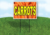 CARROTS WITH CARROT BACKGROUND Plastic Yard Sign ROAD SIGN with Stand