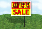 Anniversary SALE MODEL SALE RED YELLOW Plastic Yard Sign ROAD SIGN with Stand