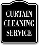 Curtain Cleaning Service BLACK Aluminum Composite Sign