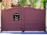 Warning Venomous Snake Crossing Trail BLACK Aluminum Composite Sign