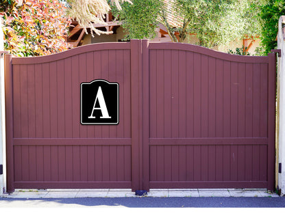 Letter A Bin Aisle Row Marker Label BLACK Aluminum Composite Sign