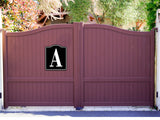 Letter A Bin Aisle Row Marker Label BLACK Aluminum Composite Sign