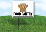 FOOD PANTRY BLACK BORDER Yard Sign with Stand LAWN SIGN