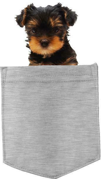 Yorkshire Terrier Dog in pocket Fridge Car Magnet Bumper Sticker App size 4"x7"