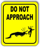 DO NOT APPROACH ALLIGATORS DANGER SAFETY YELLOW Metal Aluminum composite sign