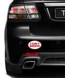 I Cant Breath Magnetic Bumper Sticker oval 5.5"x3.5"