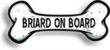 Dog on Board Briard Bone Car Magnet Bumper Sticker 3"x7"