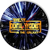 Best Dental Hygienist Star Galaxy Wars Space Kitchen Living room Wall Clock