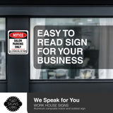 NOTICE SALON PARKING ONLY METAL Aluminum composite outdoor sign