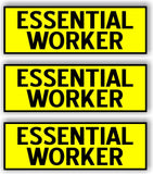 Essential Worker Car MAGNET Magnetic Bumper Sticker  bright safety yellow