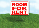 ROOM FOR RENT RED WHITE Yard Sign Road with Stand LAWN SIGN