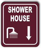 SHOWER HOUSE DIRECTIONAL ARROW TRAIL 8 Variations Metal Aluminum composite sign