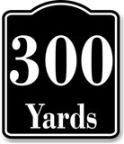 300 Yards Distance Marker Running Race  Marathon BLACK  Aluminum Composite Sign