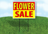 FLOWER SALE RED YELLOW Plastic Yard Sign ROAD SIGN with Stand