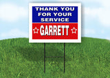 GARRETT THANK YOU SERVICE 18 in x 24 in Yard Sign Road Sign with Stand