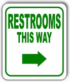RESTROOMS THIS WAY DIRECTIONAL GREEN 8 Arrow Variations Aluminum composite sign