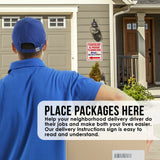 Please Deliver All Packages To Garage Door LEFT arrow outdoor Metal sign