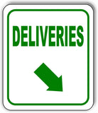 DELIVERIES DIRECTIONAL BLACK Arrow Variations Metal Aluminum composite sign