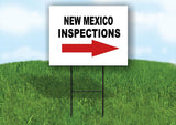 INSPECTIONS RIGHT ARROW RED_ NEW MEXICO Yard Sign with Stand LAWN SIGN