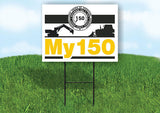equip 150 white 18inx24in Yard Road Sign w/ Stand