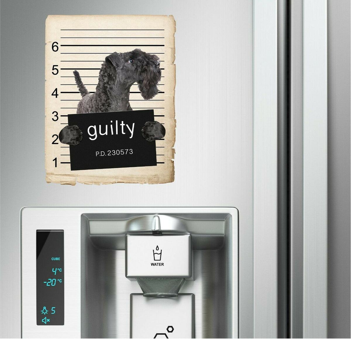Kerry Blue Terrier Mugshot Bad Dog Fridge refrigerator Car Magnet