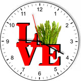 I Love Asparagus Love Park Funny Kitchen Living room Wall Clock