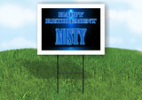 MISTY RETIREMENT BLUE 18 in x 24 in Yard Sign Road Sign with Stand