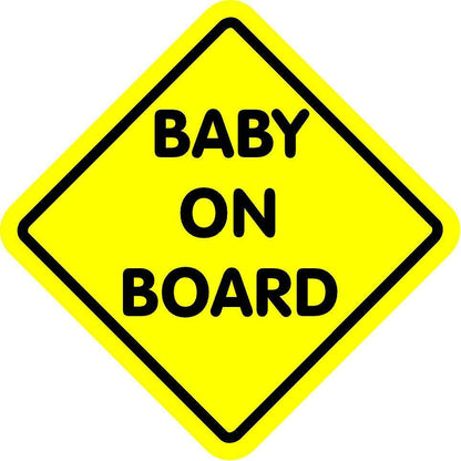 BABY ON BOARD - Magnetic Bumper Sticker THIS IS A MAGNET NOT A STICKER 6'X6"