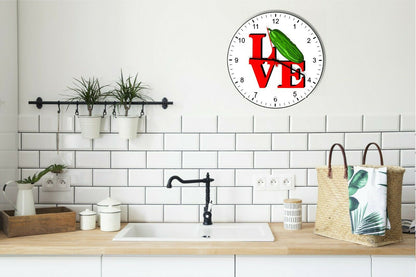 I Love Pickle Love Park Funny Kitchen Living room Wall Clock