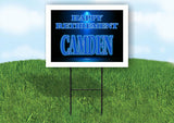 CAMDEN RETIREMENT BLUE 18 in x 24 in Yard Sign Road Sign with Stand