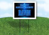 RAVEN RETIREMENT BLUE 18 in x 24 in Yard Sign Road Sign with Stand