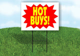 HOT BUYS YELLOW RED SPLASH Yard Sign with Stand LAWN SIGN