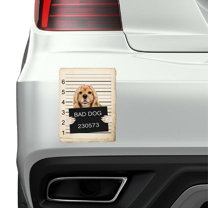 American Cocker Spaniel Mugshot Bad Dog Fridge refrigerator Car Magnet