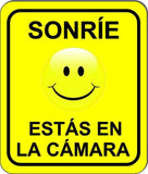 Sonríe estás en la cámara Aluminum Composite Outdoor Sign