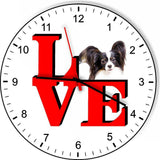Papillons Cute Puppy Dog kitchen living room Wall Clock
