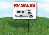 RV SALES Plastic Yard Sign ROAD SIGN with Stand