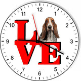 Basset Hound Love Park Cute Puppy Dog kitchen living room Wall Clock