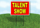 TALENT SHOW RED YELLOW Yard Sign with Stand LAWN SIGN
